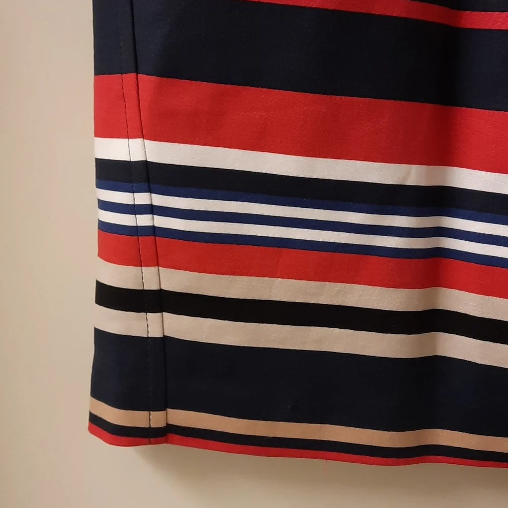 NWT, Donna Karan Marine Batik Stripe Skirt